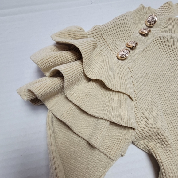 Ruffle Button Sweater - Picture 5 of 14
